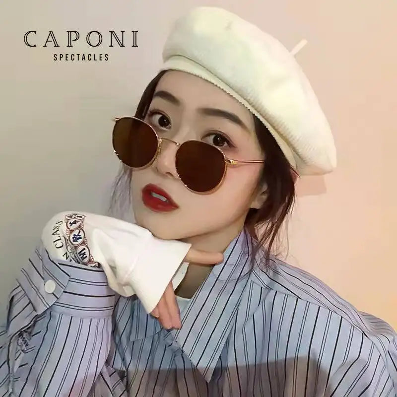 RBB Classic Round Polarized Sunglasses – UV400 Retro Glass Lens for Men & Women