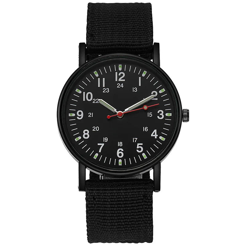 RBB Military Men’s Watch – Luminous, Shock Resistant Sports Quartz Wristwatch with Canvas Strap