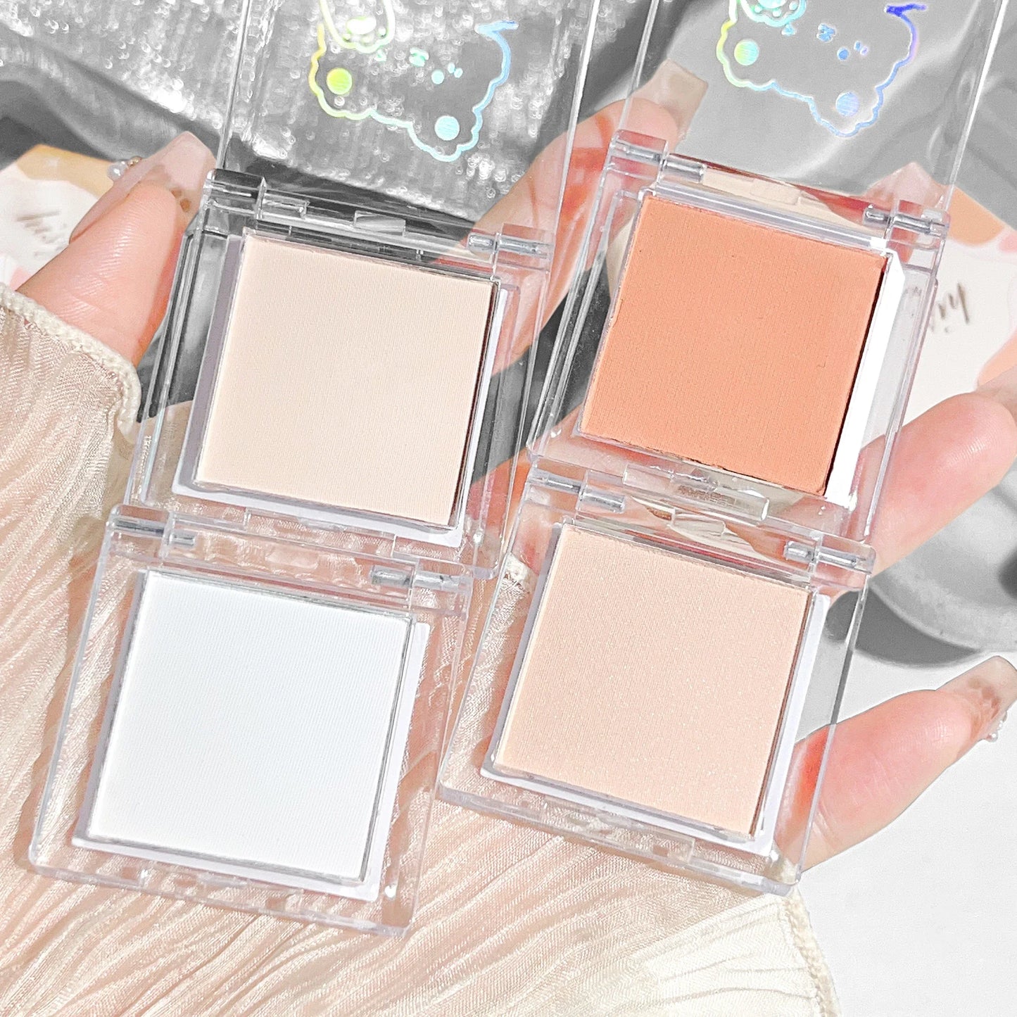 Hisyi Matte Monochrome Eyeshadow – Natural Light Highlighter Powder for Eye Contouring & Brightening