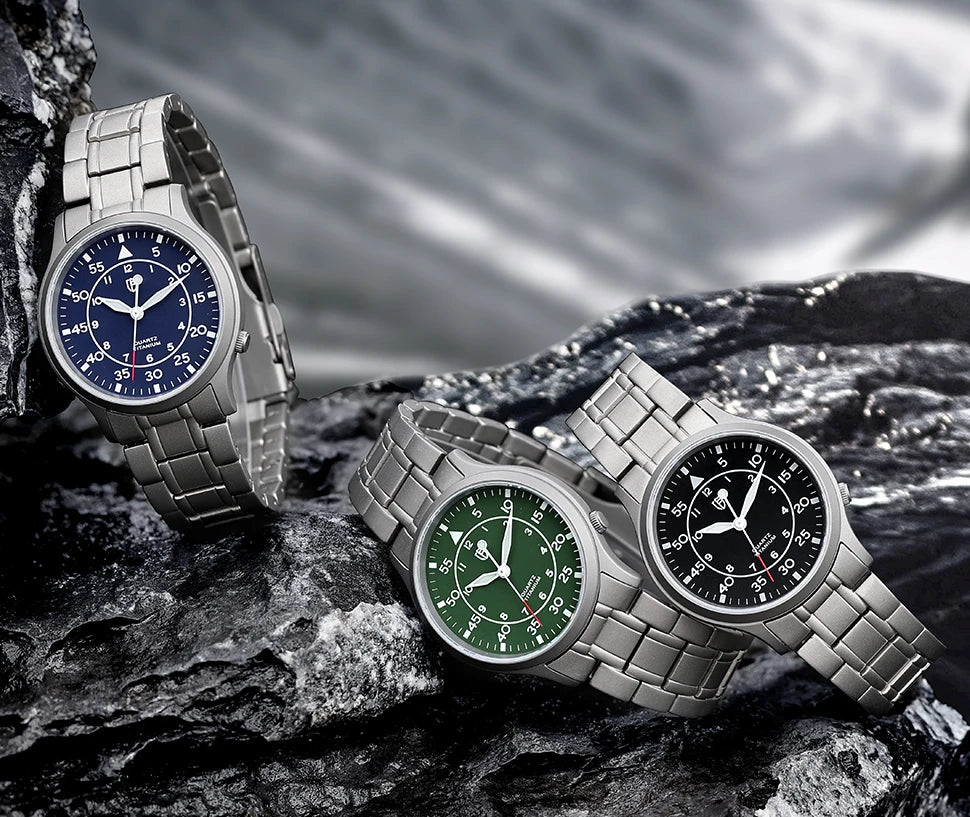 RBB Titanium Ultra-Thin Quartz Watch – VH31, Sapphire, 5ATM, Luminous