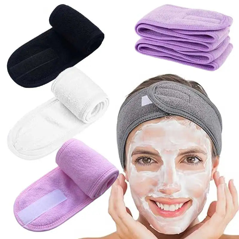 Adjustable Spa Headband for Women – Soft Toweling Hairband for Makeup, Yoga & Skincare