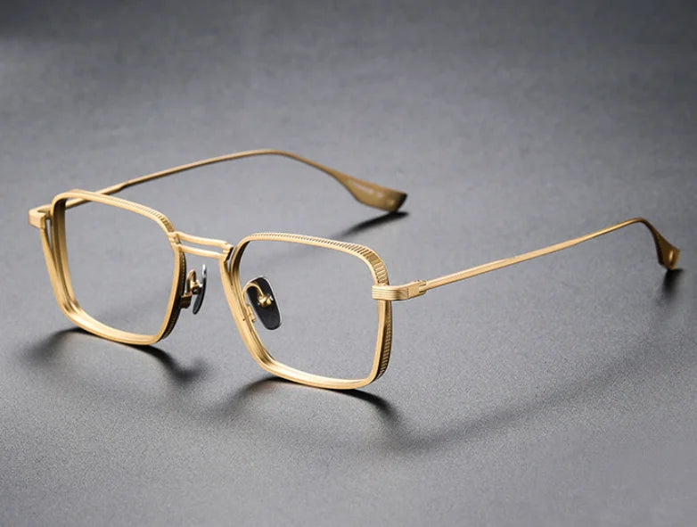 RBB Retro Square Optical Glasses – Pure Titanium Eyeglass Frames for Men & Women
