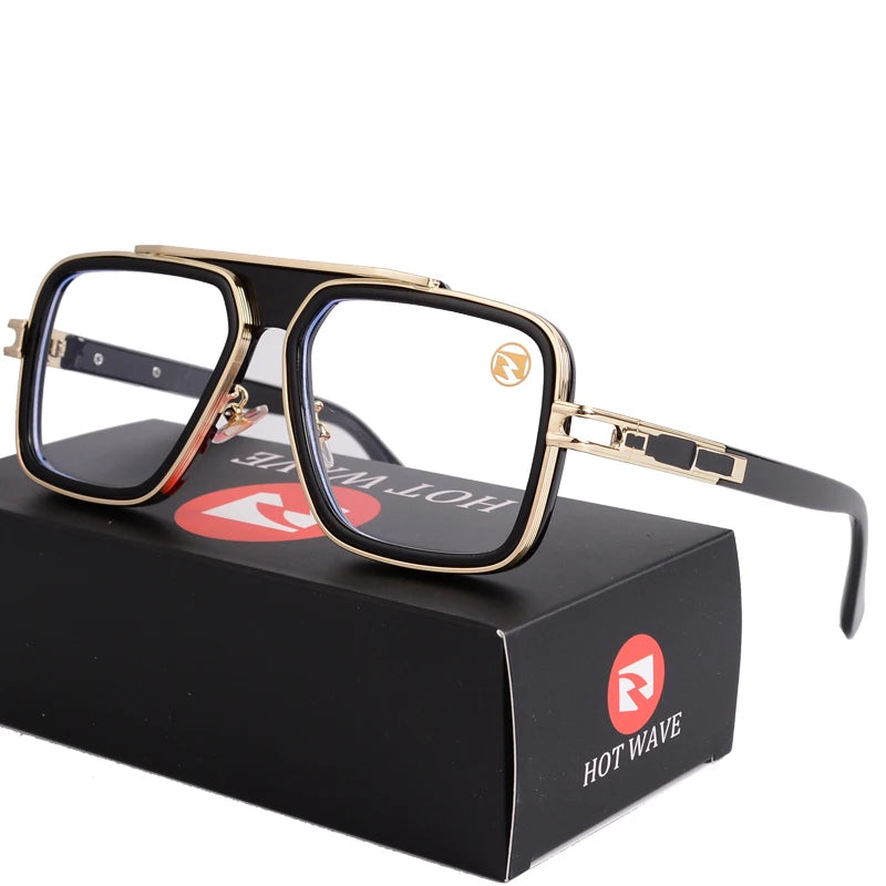 RBB Blue Mirror Square Sunglasses for Men – UV Protection, Vintage Style