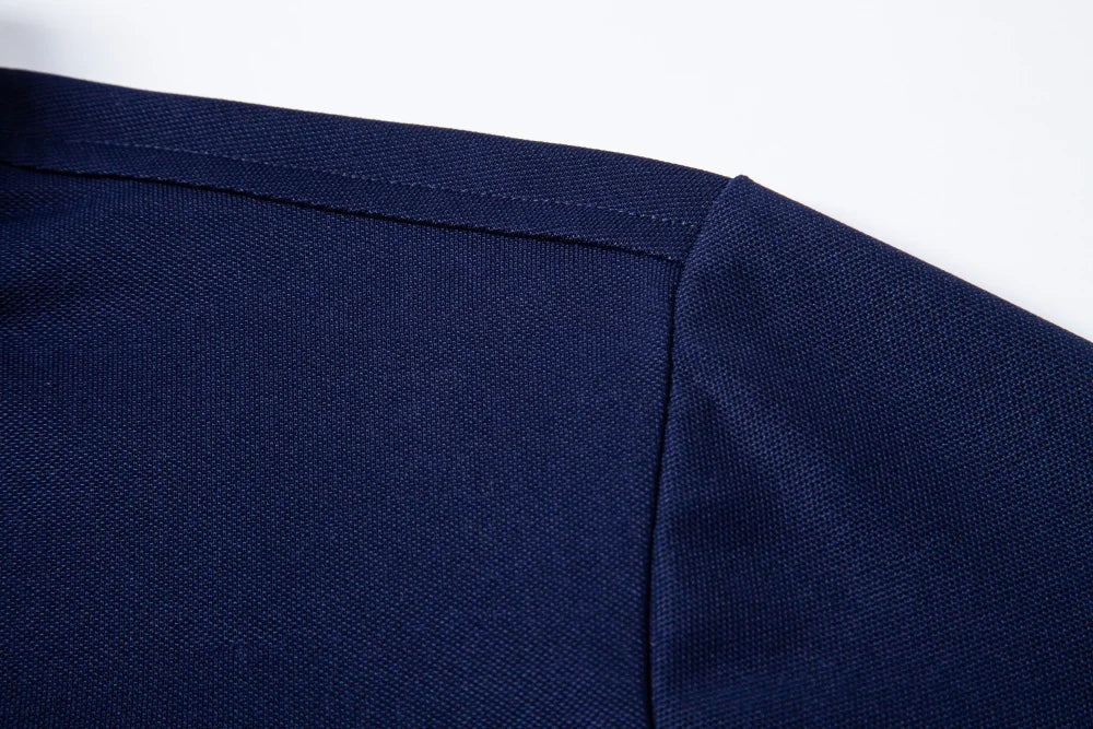 RBB Embroidered Polo Shirt – Men's Summer Casual Micro-Elastic Short Sleeve Top (Button Collar, Plus Size)