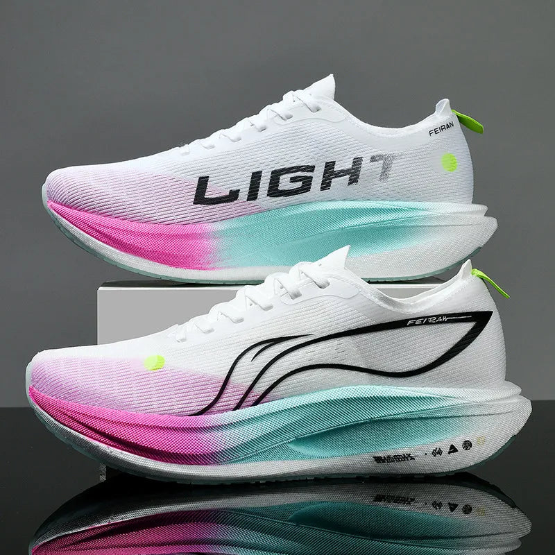 Men’s Fashion Running Shoes – Breathable Mesh, Carbon Plate, Rubber Outsole | Red Rabbit Limited Edition