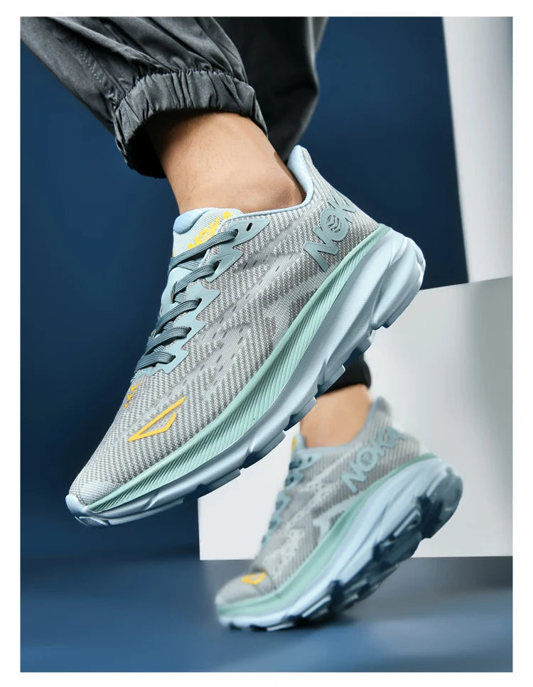 Men’s Trendy Sports Shoes – Fashion Comfort in Blue, Orange & Black