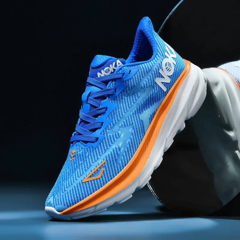 Men’s Trendy Sports Shoes – Fashion Comfort in Blue, Orange & Black