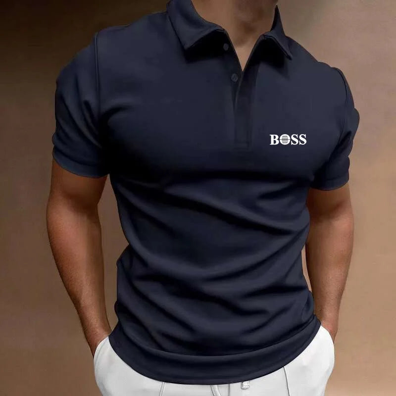 RBB 2024 Business Fashion Men's Luxury Polo Shirt – High-Quality Printed Quick-Dry Summer T-Shirt for Outdoor Fitness, Running & Golf