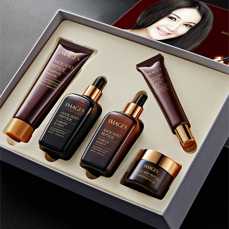 5-in-1 Avocado Skin Care Set – Cleanser, Serum, Face & Eye Creams