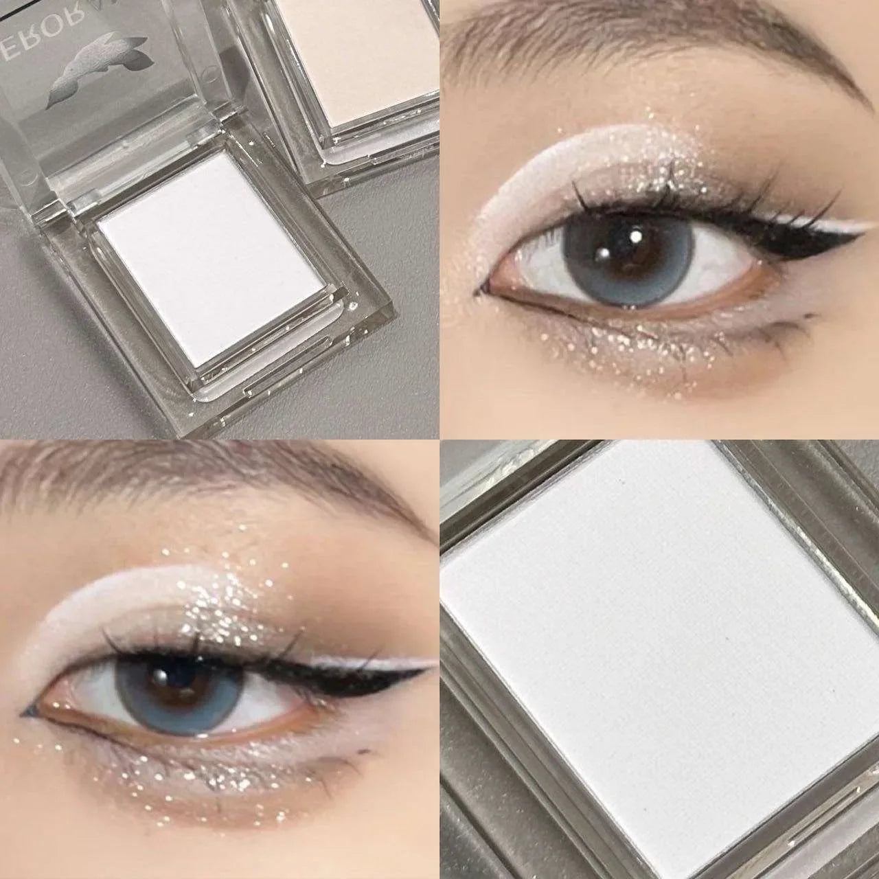 Hisyi Matte Monochrome Eyeshadow – Natural Light Highlighter Powder for Eye Contouring & Brightening