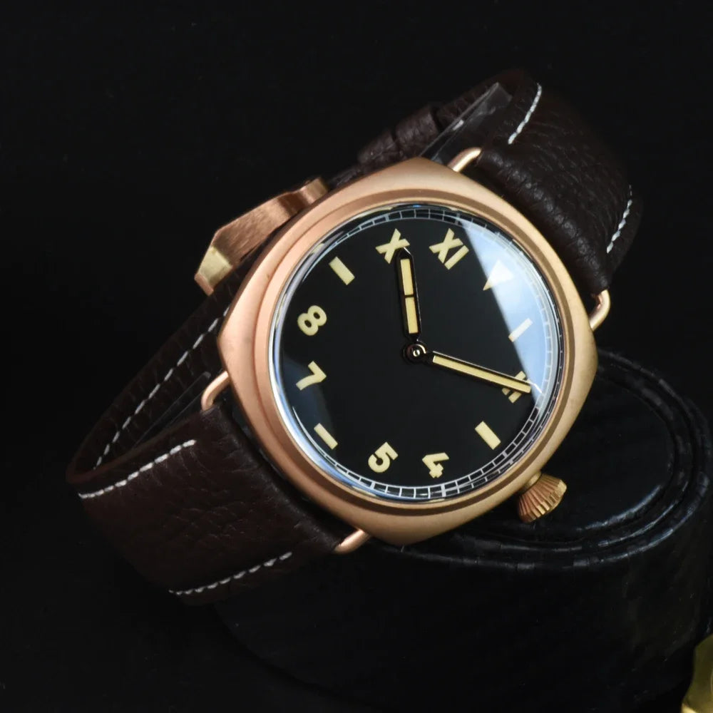 RBB Solid Bronze Men's Quartz Watch – Ronda 502 Movement, Sapphire Crystal, 20ATM Waterproof, Minimalist 2-Hand Design