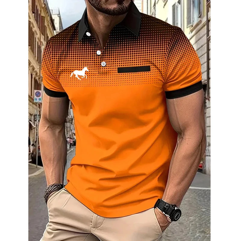 RBB Men’s Summer Slim Fit Sport Polo Shirt – Short Sleeve, 100% Polyester with Fake Pocket Decoration | Casual Golf & Sport