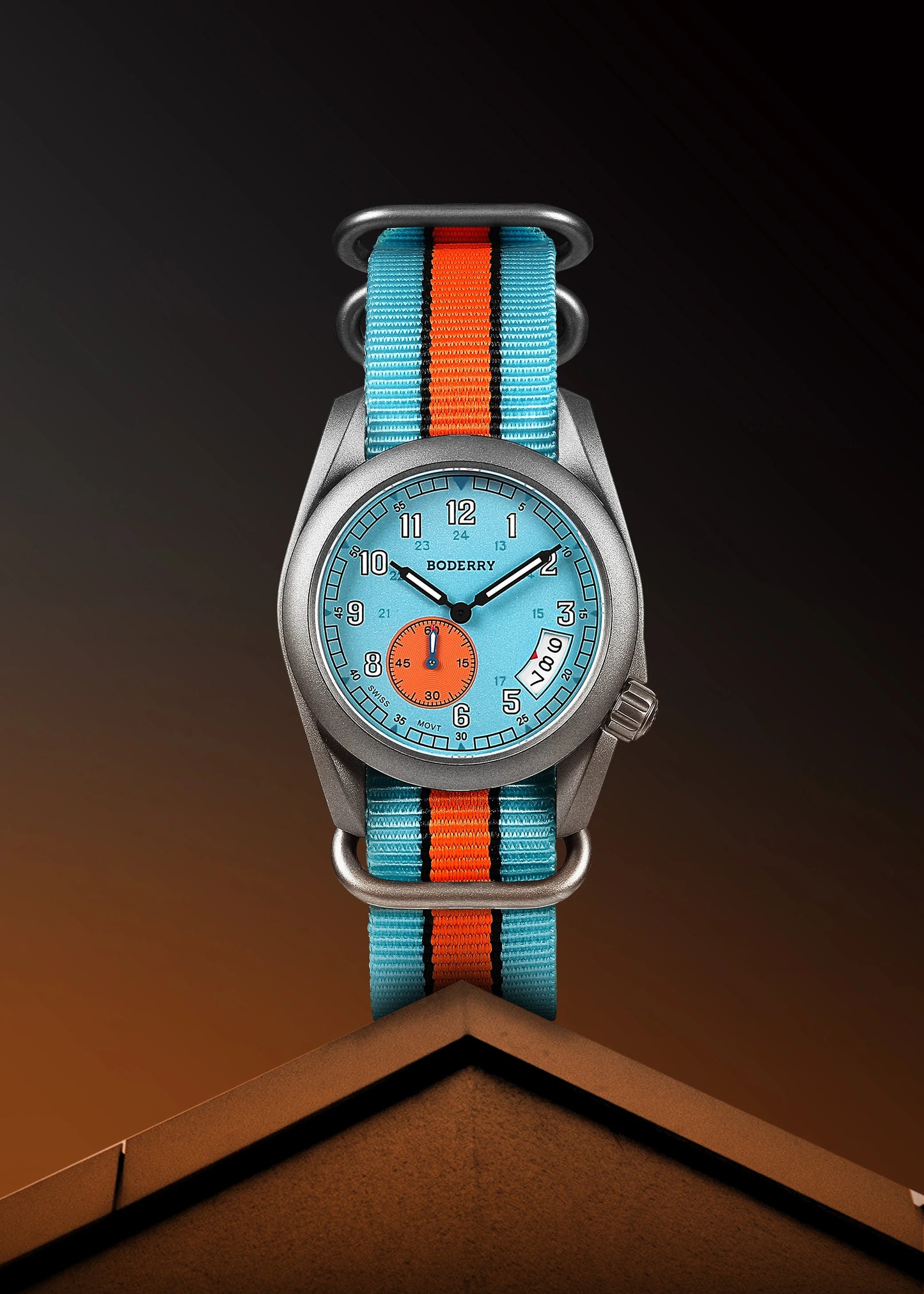 RBB Voyager 38 Titanium Field Quartz Watch – 100M Waterproof, Military Sport, Luminous Business Wristwatch