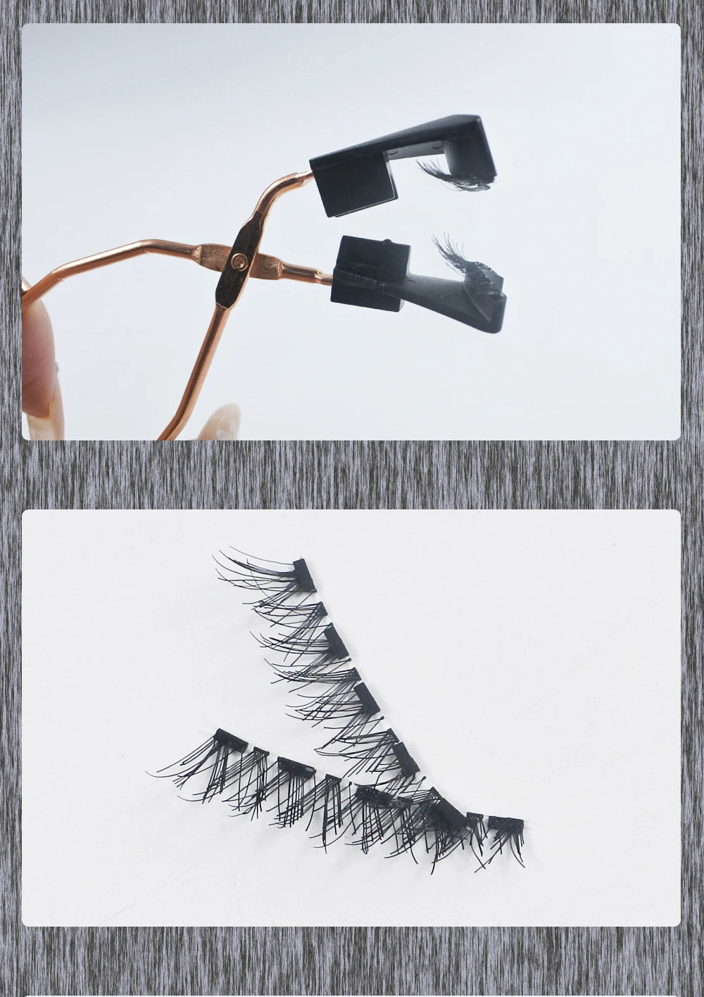 RBB 8Pcs Magnetic Eyelashes Set – No Glue Needed, Reusable Natural Thick Lashes with Applicator