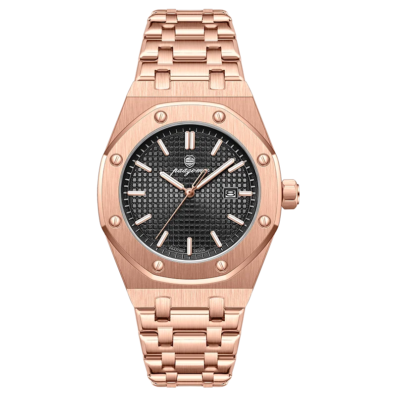 RBB Square Luxury Men's Quartz Watch – Waterproof Luminous Date Stainless Steel Sports Business Timepiece