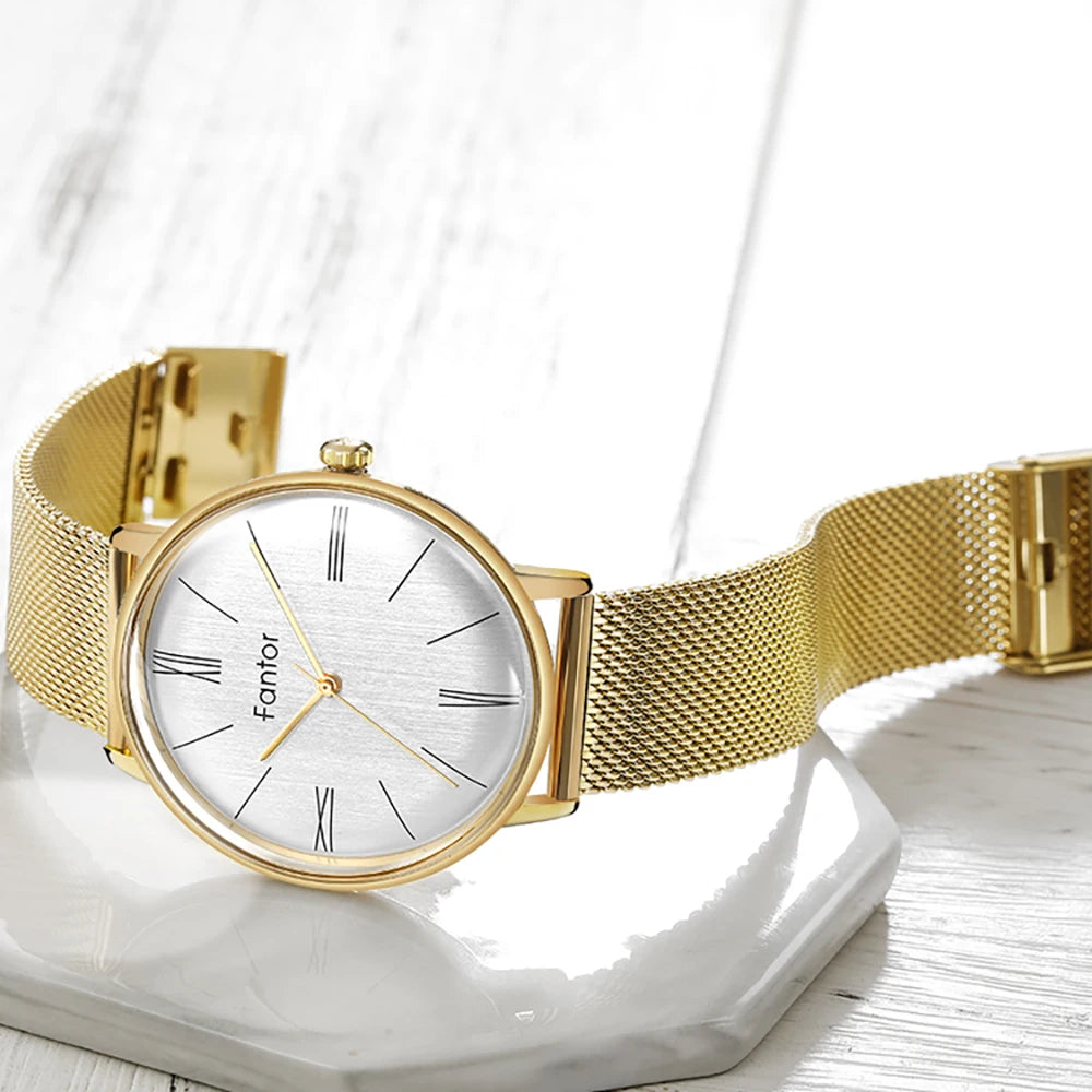 RBB Minimalist Luxury Quartz Men's Watch – Waterproof Mesh Wristwatch for Men | Relogio Masculino