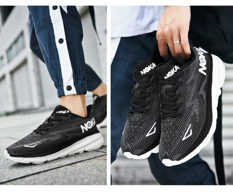 Men’s Trendy Sports Shoes – Fashion Comfort in Blue, Orange & Black