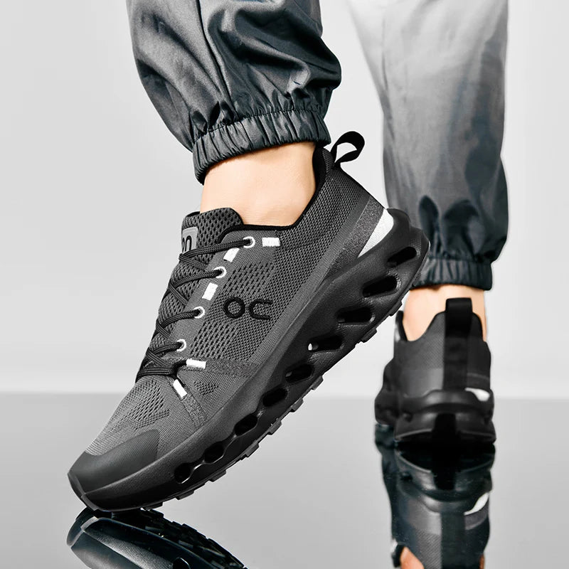 Men’s White Trainers — Casual Tennis & Running Sneakers, Athletic Gym Shoes for Marathon & Jogging