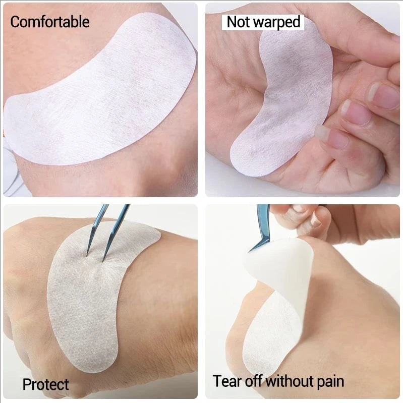 MJ 100 Pairs Eyelash Extension Eye Patches – Under Eye Pads for Lash Application