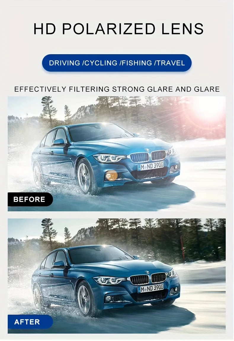 RBB Rimless Aluminium Outdoor Sport Sunglasses – Photochromic Polarized UV Protection for Men