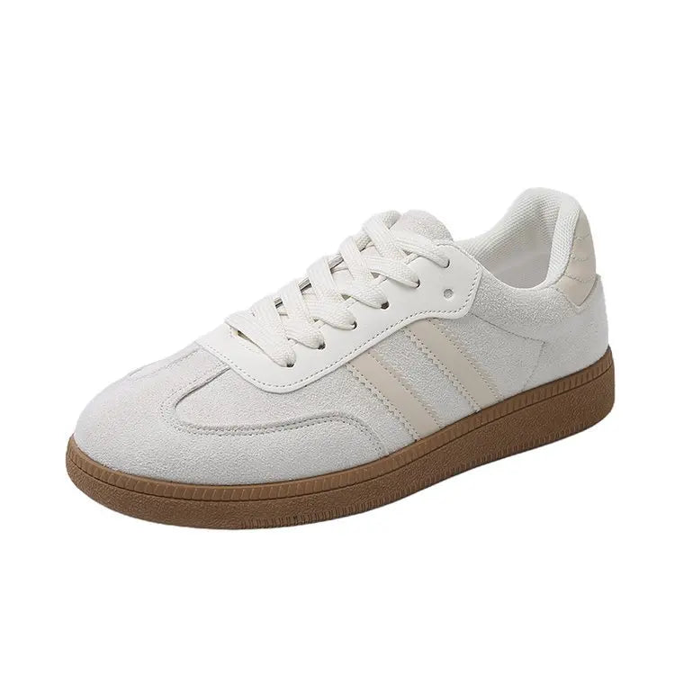 "Women's Lace-Up Vulcanized Sneakers – Casual Outdoor Trainers"