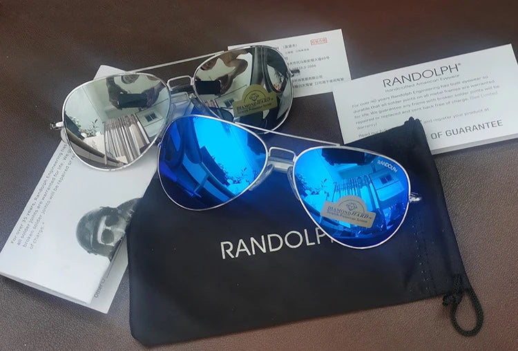 RBB USA Military-Style Pilot Sunglasses | Luxury Glass Lens Retro Titanium Eyewear