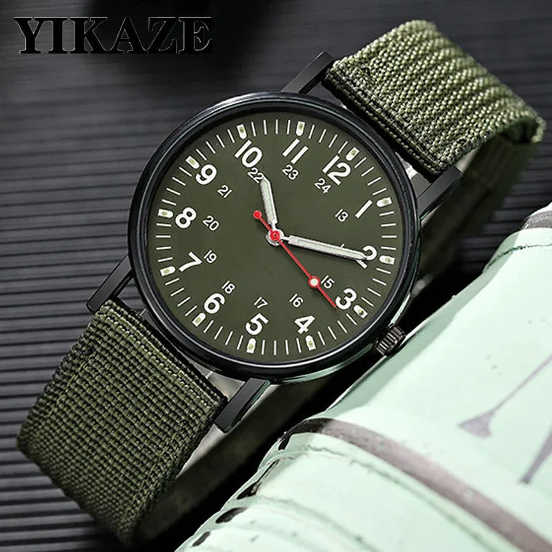 RBB Military Men’s Watch – Outdoor Sports Quartz Wristwatch with Nylon Band & Luminous Display
