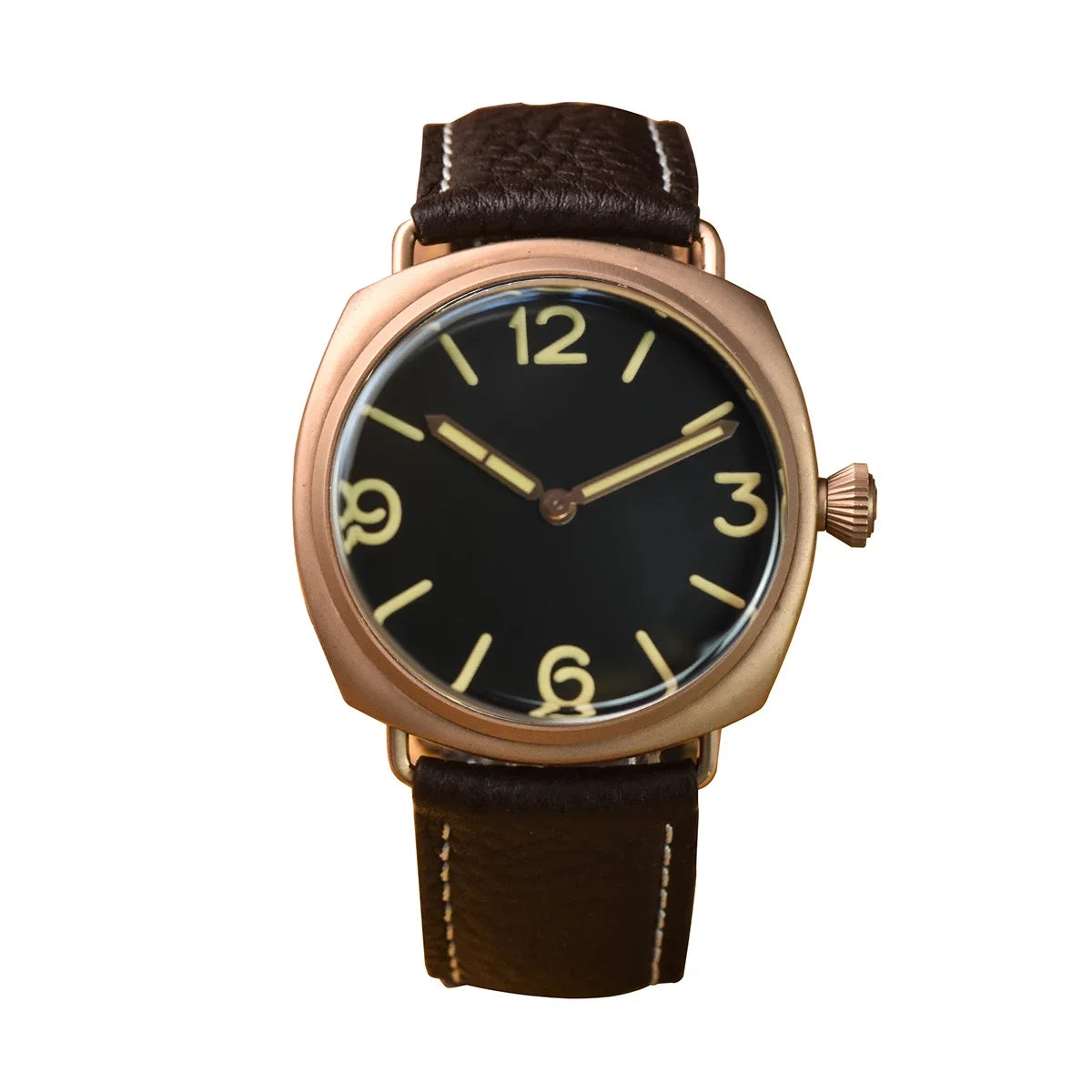 RBB Solid Bronze Men's Quartz Watch – Ronda 502 Movement, Sapphire Crystal, 20ATM Waterproof, Minimalist 2-Hand Design