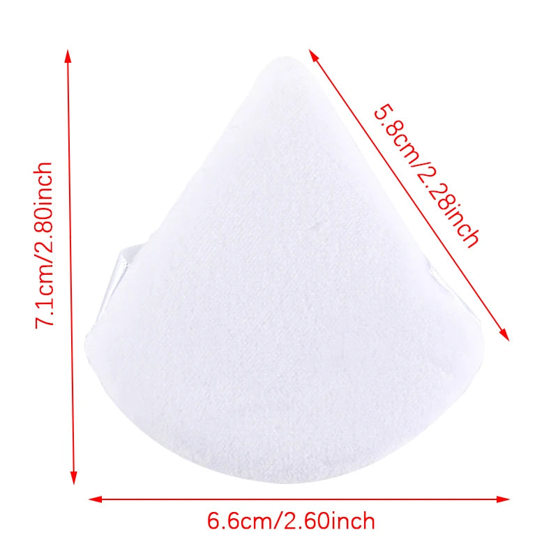 1/2/3/6Pcs Triangle Velvet Powder Puff – Reusable & Washable Makeup Sponges for Face & Eye