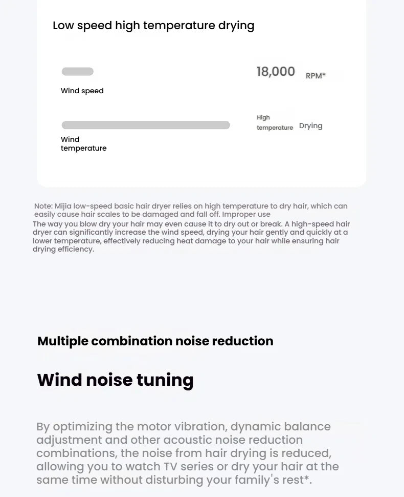 H501 High-Speed Ionic Hair Dryer – 110,000 RPM, EU Plug (220V)
