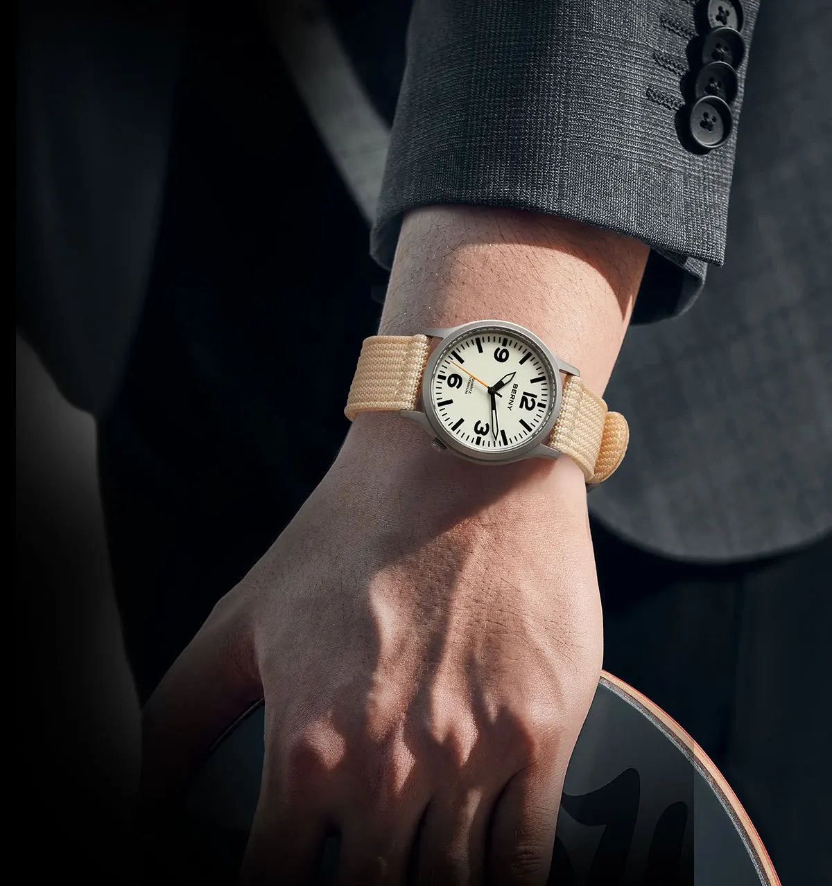 RBB Titanium Men’s Outdoor Sports Quartz Watch – Super Luminous Dial, Sapphire Crystal, Lightweight, 5ATM Waterproof