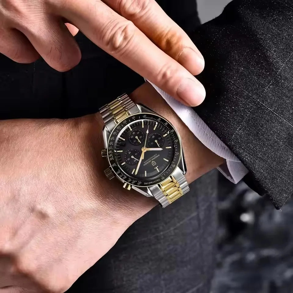 RBB DESIGN Moon Men's Luxury Quartz Watch – 2025 Gold Edition