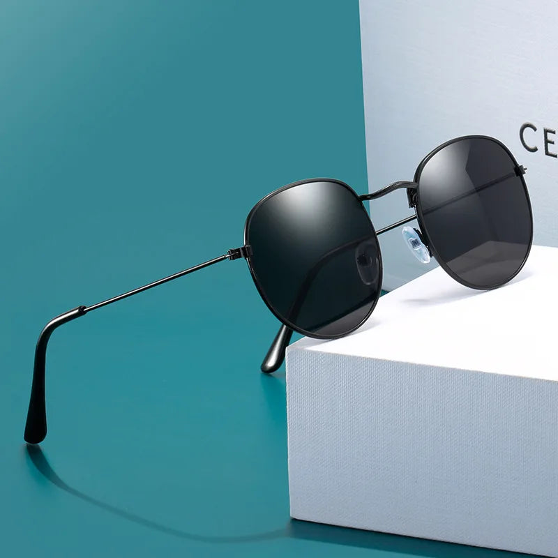 RBB Retro Oval Metal Sunglasses – Women’s Classic Small Frame Designer Eyewear