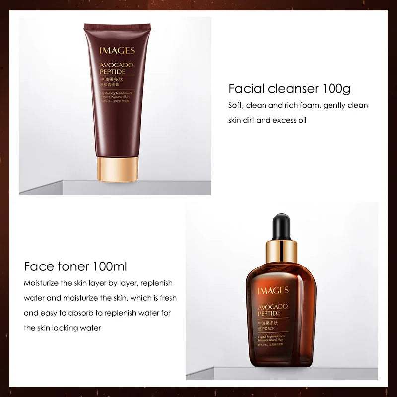 5-in-1 Avocado Skin Care Set – Cleanser, Serum, Face & Eye Creams