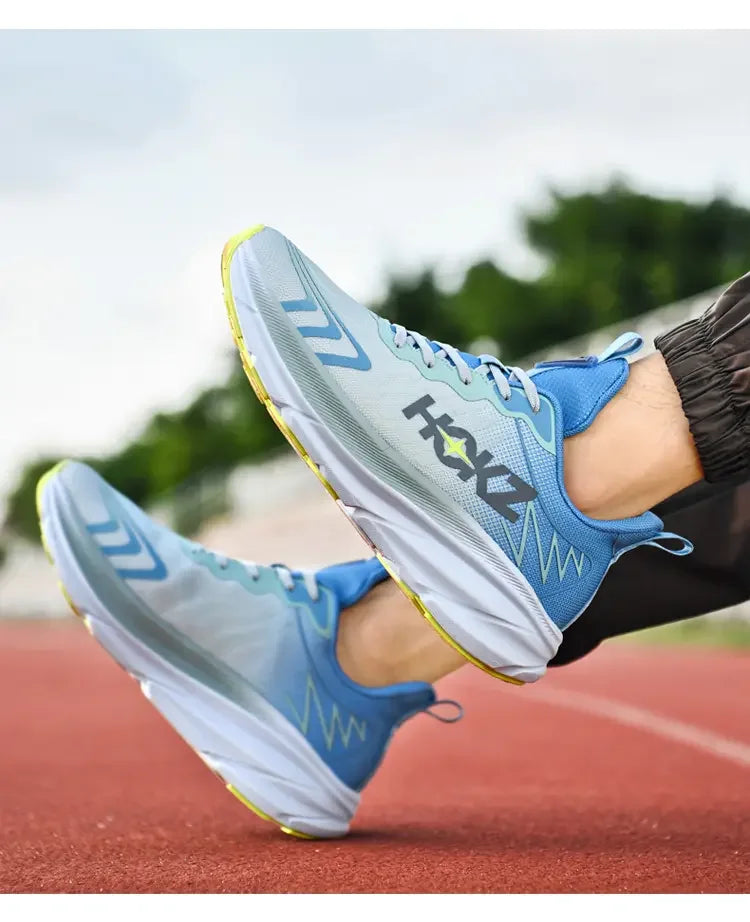 Men’s Breathable Mesh Running Shoes with Thick Soft Sole – High-Quality Outdoor Sports Sneakers