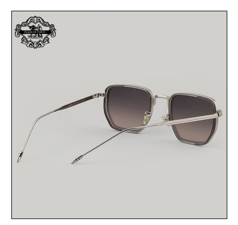 RBB Retro Polygon Square Sunglasses – UV400 Gradient Vintage Eyewear for Men & Women