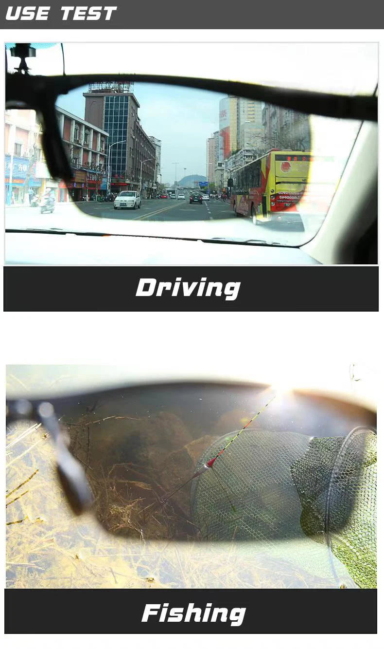 RBB Rimless Aluminium Outdoor Sport Sunglasses – Photochromic Polarized UV Protection for Men