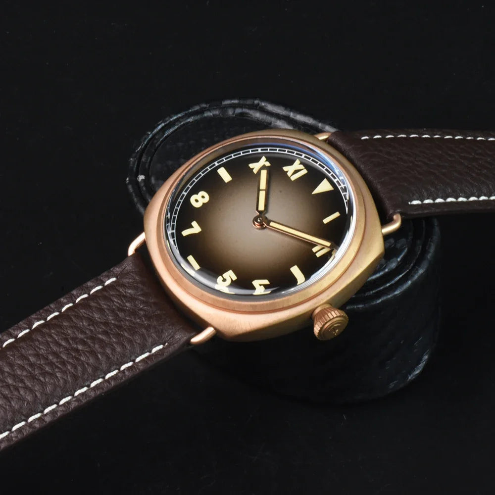 RBB Solid Bronze Men's Quartz Watch – Ronda 502 Movement, Sapphire Crystal, 20ATM Waterproof, Minimalist 2-Hand Design