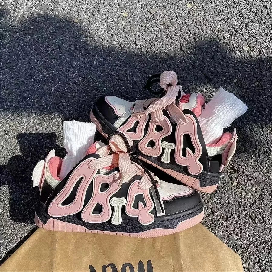 Kawaii Pink Sneakers – Cute & Wear-Resistant Women’s Shoes