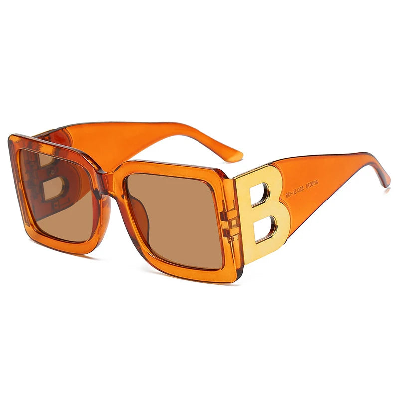 RBB Fashion Sunglasses – 2025 Luxury Oversized Square UV400 Eyewear for Men & Women, Vintage Travel Style