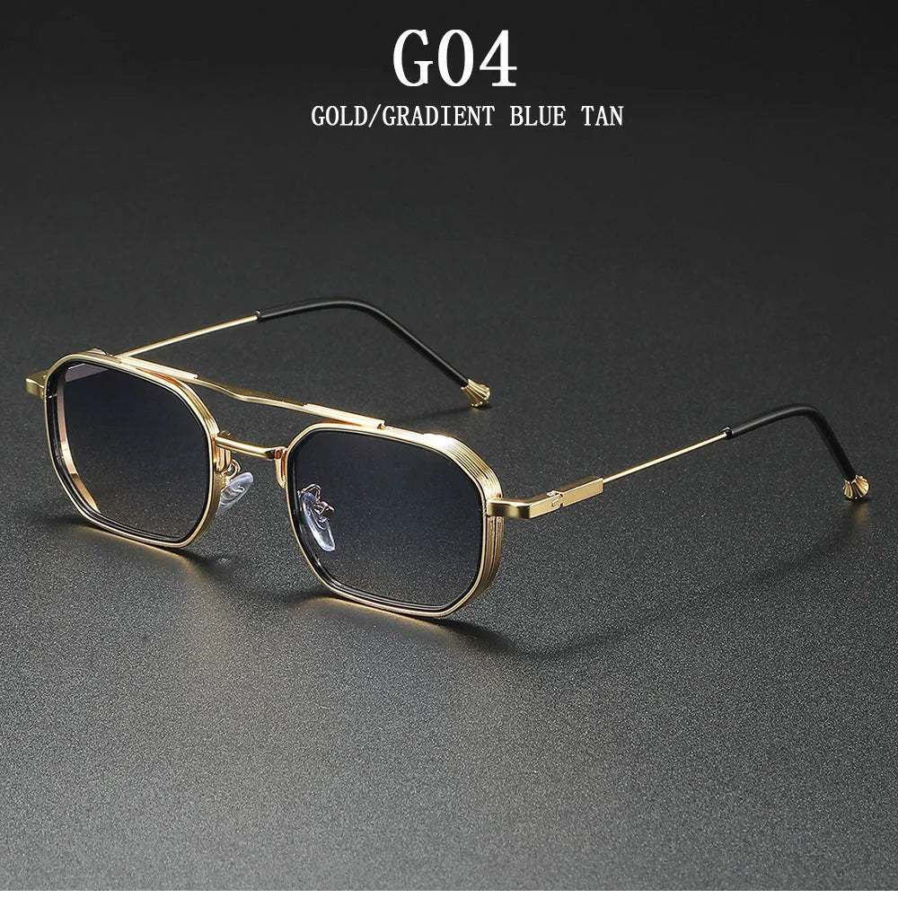 RBB 2025 Vintage Square Sunglasses – Trendy Steampunk Fashion Eyewear for Men & Women