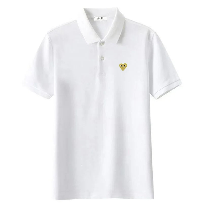 RBB Heritage Classic Embroidered Polo T-Shirt – Unisex Korean Style Cotton Summer Top