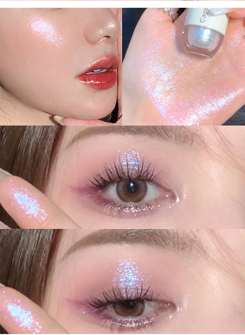 Cappuvini Star Dots Liquid Eyeshadow – Pearlescent, High Gloss, Easy-to-Apply Flashing Eye Makeup