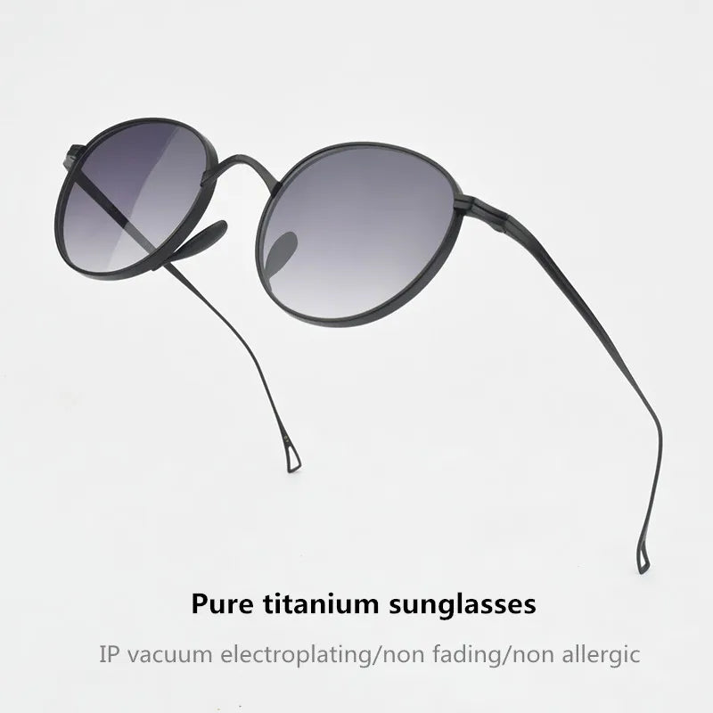 RBB 2025 Luxury Oval Sunglasses – Vintage Titanium UV400 Eyewear for Men & Women