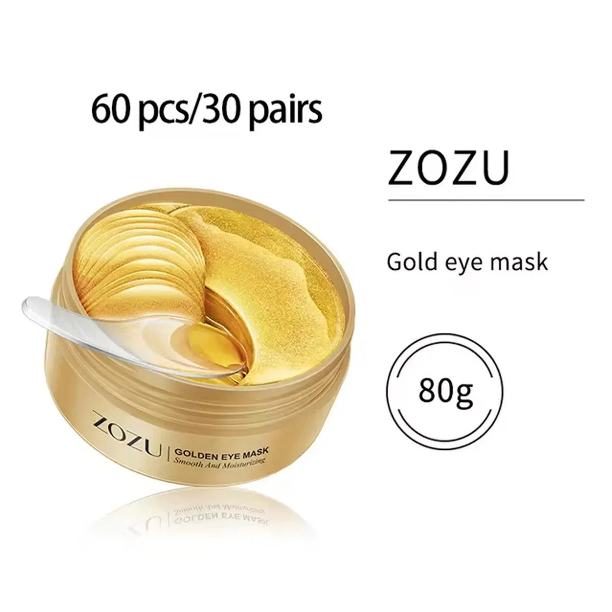 60/120PCS Avocado Gold Eye Masks – Anti-Wrinkle, Moisturizing & Dark Circle Treatment