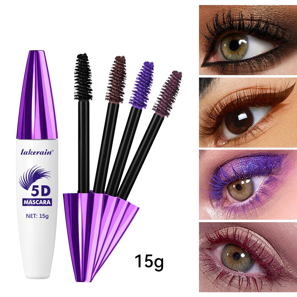 5D Waterproof Fiber Mascara – Thickening, Lengthening & Curling, Long-Lasting