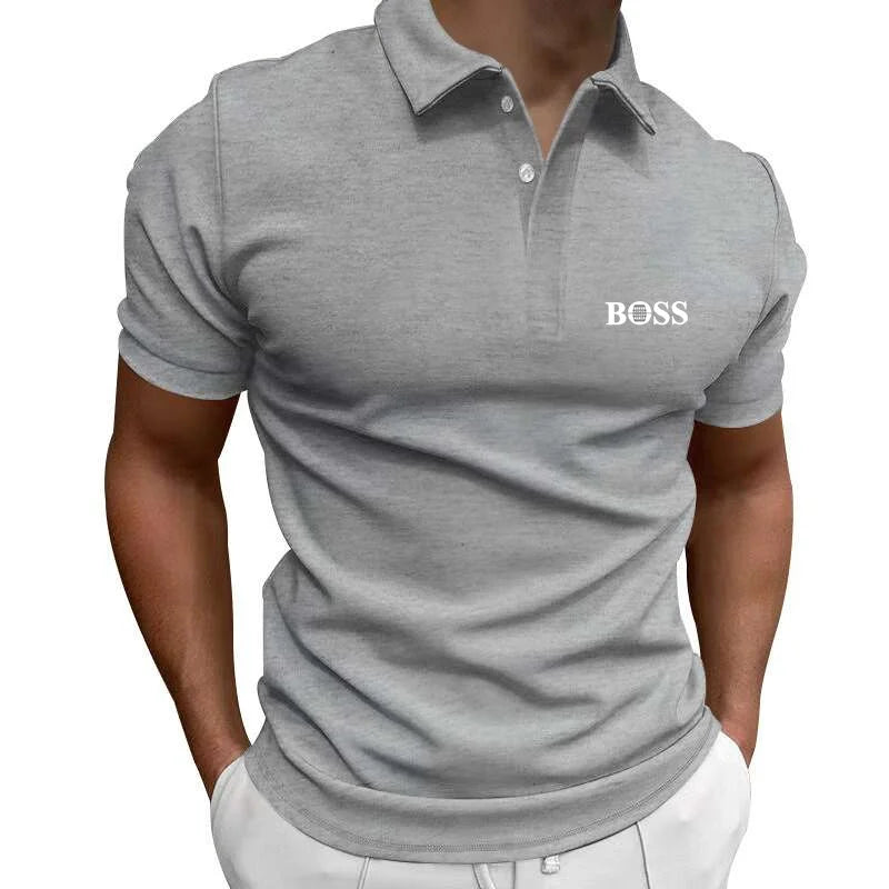 RBB 2024 Business Fashion Men's Luxury Polo Shirt – High-Quality Printed Quick-Dry Summer T-Shirt for Outdoor Fitness, Running & Golf