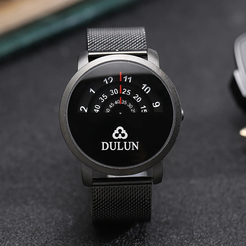 RBB Minimalist Unisex Quartz Watch – Black & White Dial, Couple Design