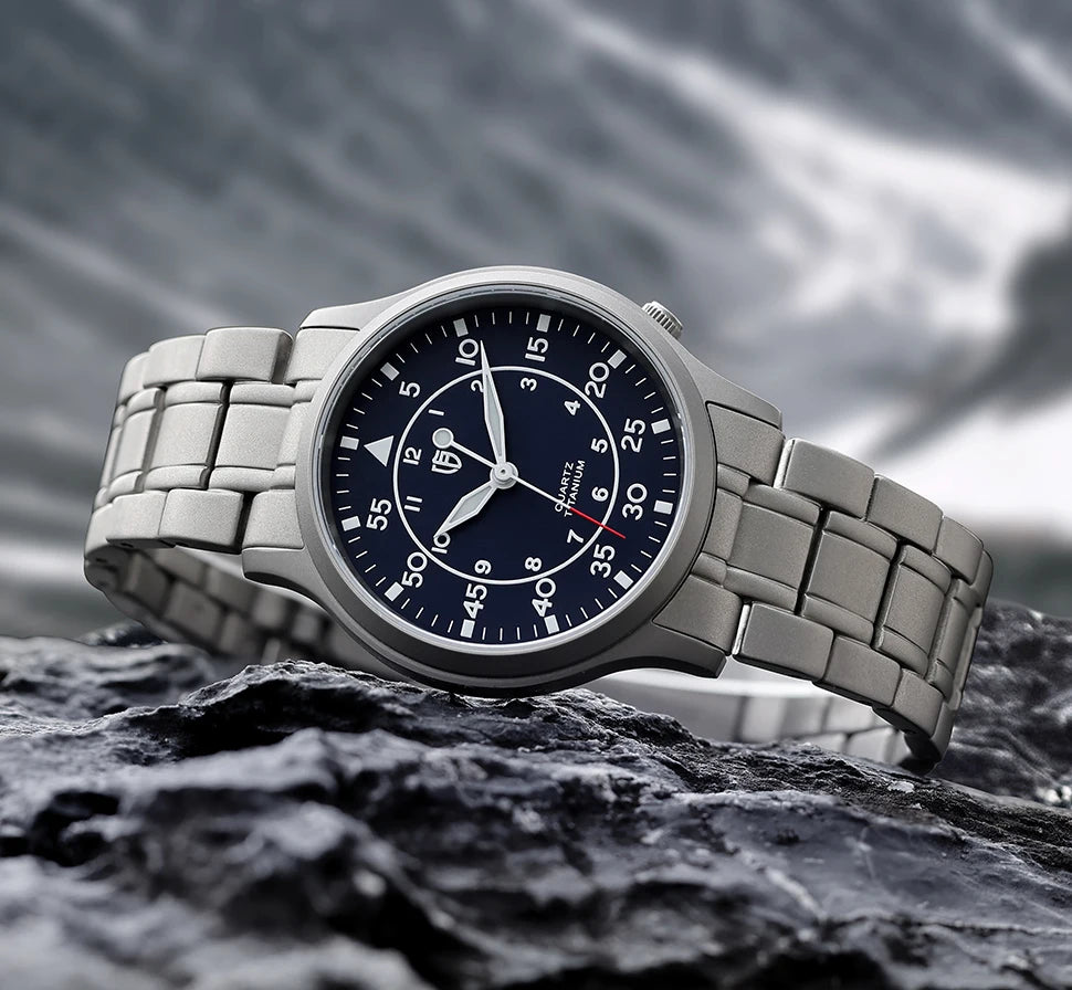 RBB Titanium Ultra-Thin Quartz Watch – VH31, Sapphire, 5ATM, Luminous