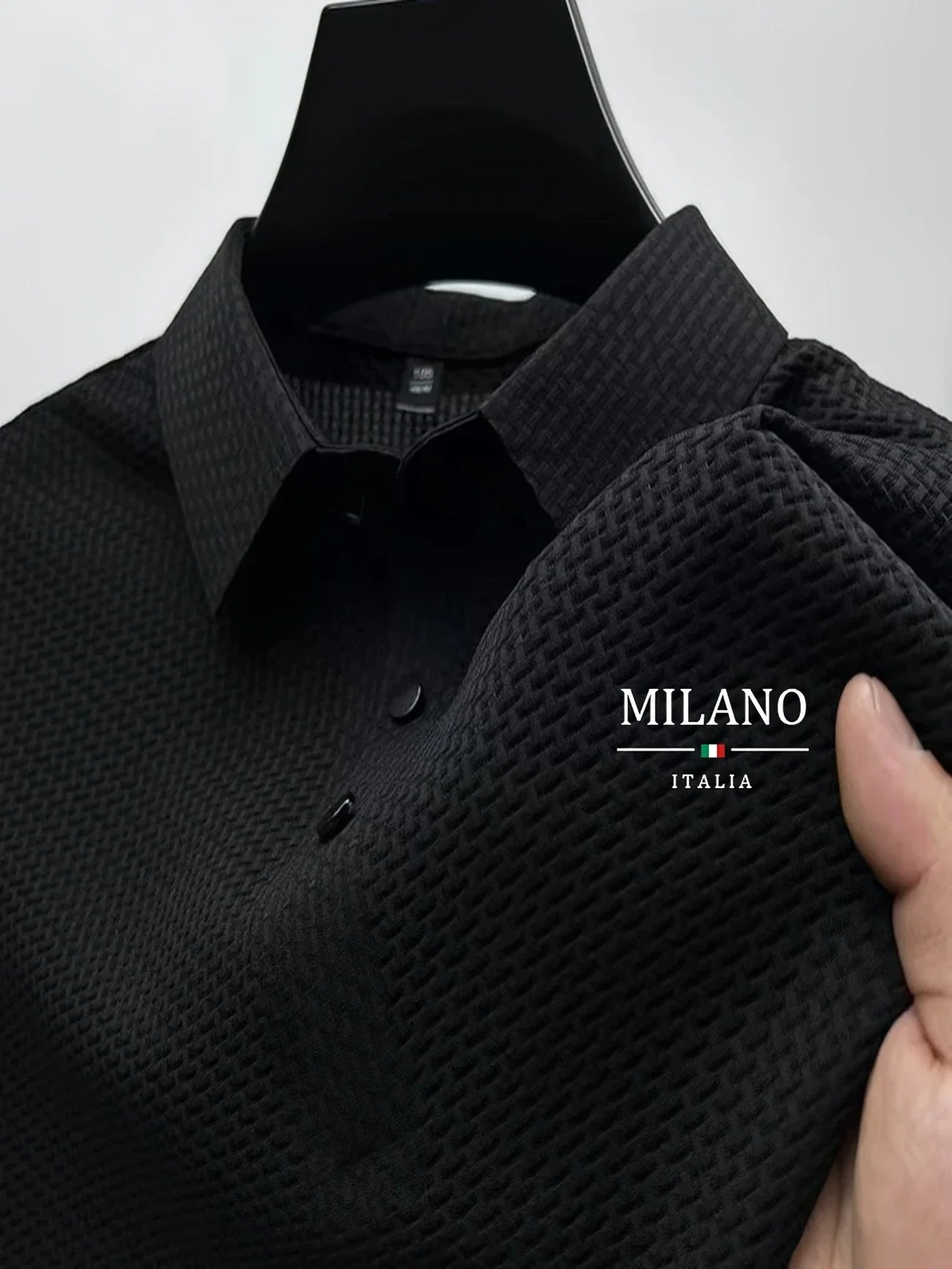 RBB Classic Men’s Polo Shirt – Milan-Inspired Pattern, Soft & Breathable Quick-Dry Fabric | Casual Short Sleeve T-Shirt